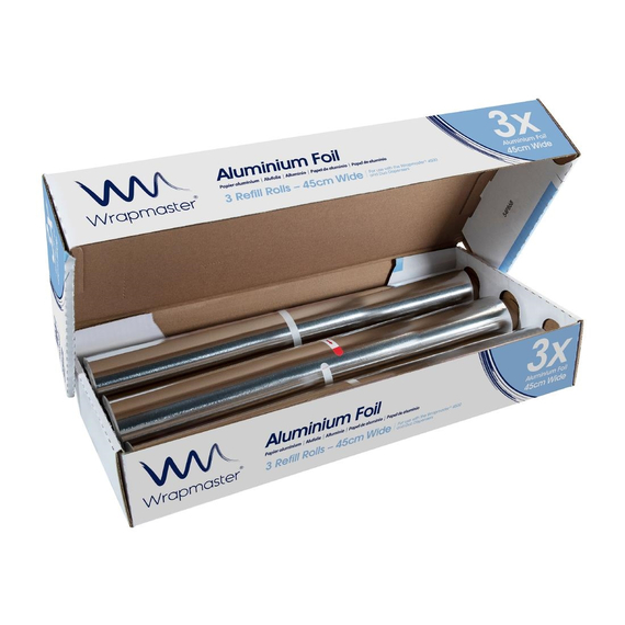 Wrapmaster Aluminiumfolie 45cm (3 Stück) 2 Wrapmaster Aluminiumfolie 45cm (3 Stück)