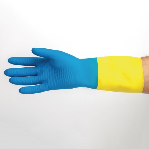 MAPA Alto 405 Flüssigkeitsfeste Hochleistungs-Hausmeisterhandschuhe Blau und Gelb Extra groß 4 MAPA Alto 405 Flüssigkeitsfeste Hochleistungs-Hausmeisterhandschuhe Blau und Gelb Extra groß
