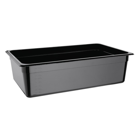 Vogue GN-Behälter GN1/1 schwarz 150mm 2 Vogue GN-Behälter GN1/1 schwarz 150mm