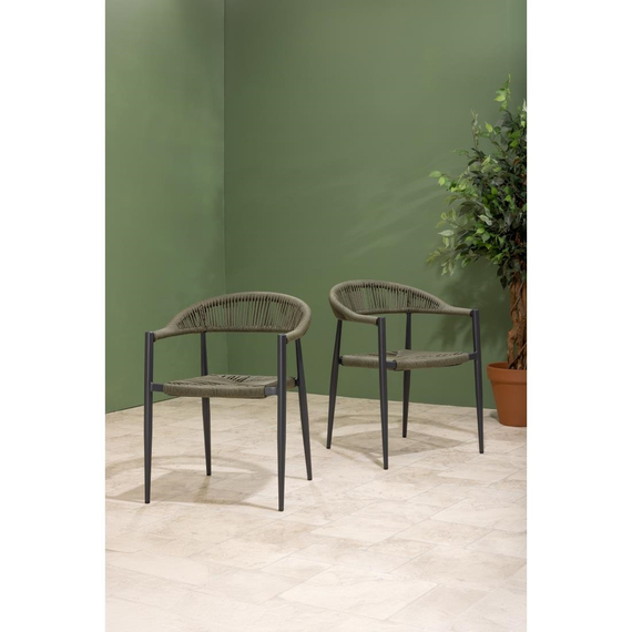 Bolero Eden PE Twist Rattan Outdoor Armstuhl Grün (4 Stück) 9 Bolero Eden PE Twist Rattan Outdoor Armstuhl Grün (4 Stück)
