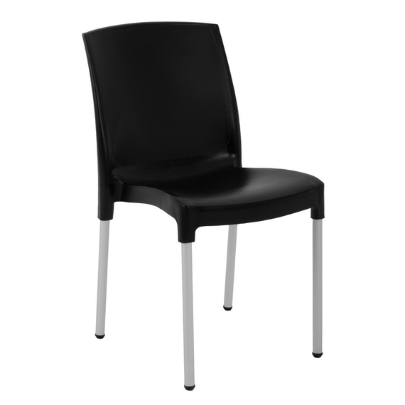 Bolero Bistrostühle mit Ablaufloch Kunststoff schwarz (4 Stück) 1 Bolero Bistrostühle mit Ablaufloch Kunststoff schwarz (4 Stück)