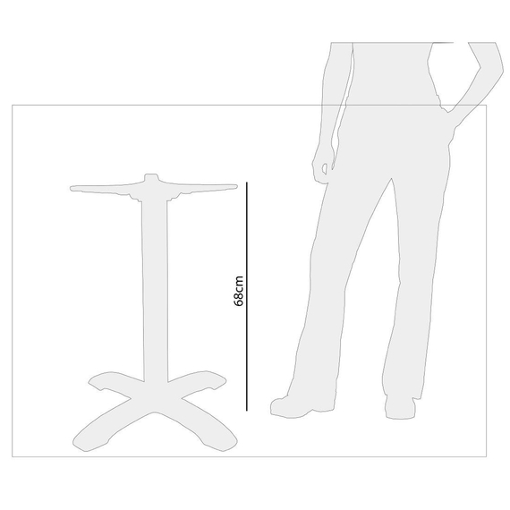Bolero Klapptischbein aus Aluminium Bolero Klapptischbein aus Aluminium