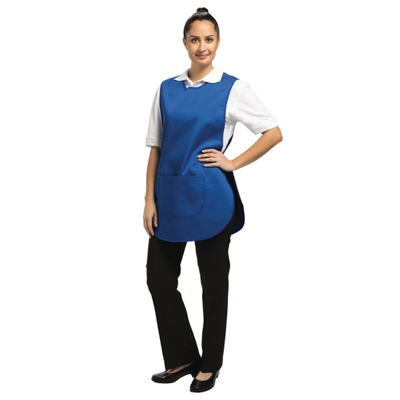 Weißes Tabard mit Tasche Königsblau Weißes Tabard mit Tasche Königsblau