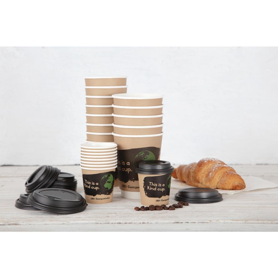 Fiesta Compostable kompostierbarer Deckel für Heißgetränkebecher 34cl (1000 Stück) 5 Fiesta Compostable kompostierbarer Deckel für Heißgetränkebecher 34cl (1000 Stück)