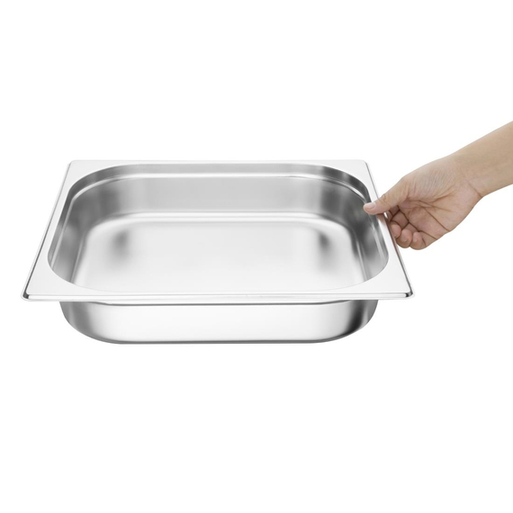 Vogue GN-Behälter Edelstahl 6,5cm GN2/3 4 Vogue GN-Behälter Edelstahl 6,5cm GN2/3