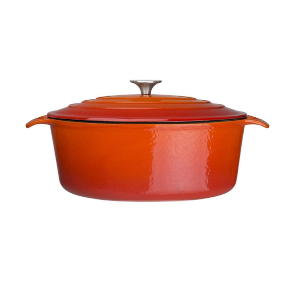 Vogue ovaler Schmortopf orange groß 4 Vogue ovaler Schmortopf orange groß