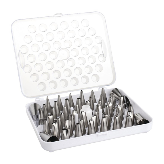 Vogue Tortendekoration Spritztüllen Set 52 verschiedene Tuben 1 Vogue Tortendekoration Spritztüllen Set 52 verschiedene Tuben