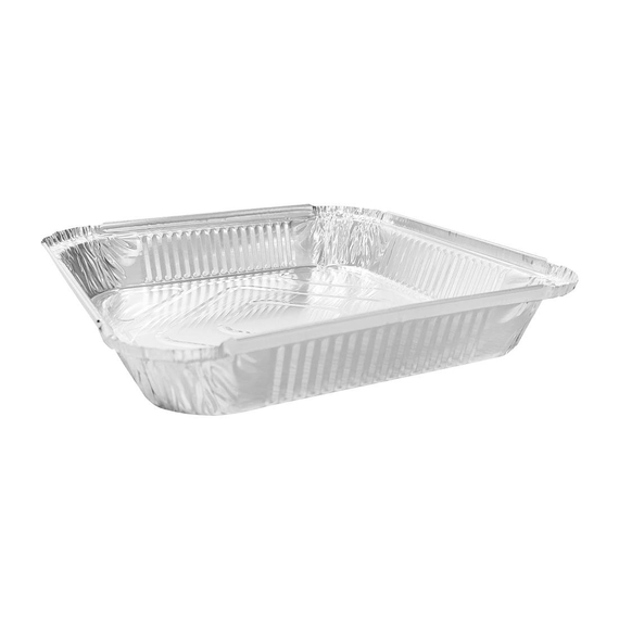 Fiesta Recycelbare flache Folienbehälter, 1580 ml (200 Stück) Fiesta Recycelbare flache Folienbehälter, 1580 ml (200 Stück)