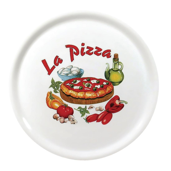 Saturnia Porzellan Pizza Teller 310mm mit "La Pizza" Dekor Saturnia Porzellan Pizza Teller 310mm mit "La Pizza" Dekor