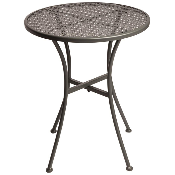 Bolero runder Bistrotisch in schlankem Design Stahl grau 60cm 5 Bolero runder Bistrotisch in schlankem Design Stahl grau 60cm