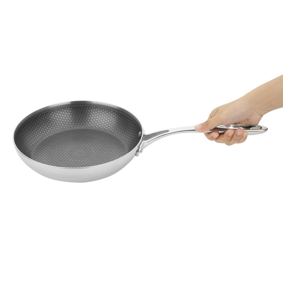 Vogue Tri-Shield Edelstahl Bratpfanne mit Clad-Beschichtung 24cm 2 Vogue Tri-Shield Edelstahl Bratpfanne mit Clad-Beschichtung 24cm