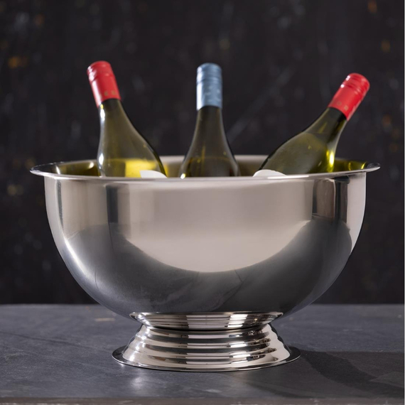 Olympia Polierter Edelstahl Wein- und Champagnerschale Olympia Polierter Edelstahl Wein- und Champagnerschale