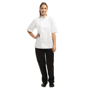 Whites Vegas Kochjacke kurze Ärmel weiß S