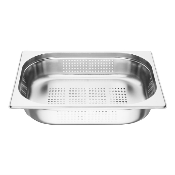 Vogue Edelstahl perforiertes 1/2 Gastronorm Tablett 65mm 2 Vogue Edelstahl perforiertes 1/2 Gastronorm Tablett 65mm