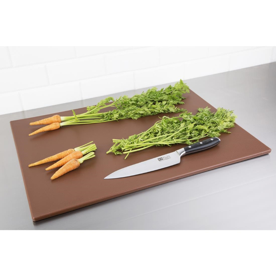 Hygiplas LDPE Schneidebrett braun 60x45x1cm 1 Hygiplas LDPE Schneidebrett braun 60x45x1cm