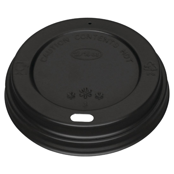 Fiesta Recyclable Deckel für 340ml- und 455ml-Heißgetränkebecher schwarz (1000 Stück) 1 Fiesta Recyclable Deckel für 340ml- und 455ml-Heißgetränkebecher schwarz (1000 Stück)