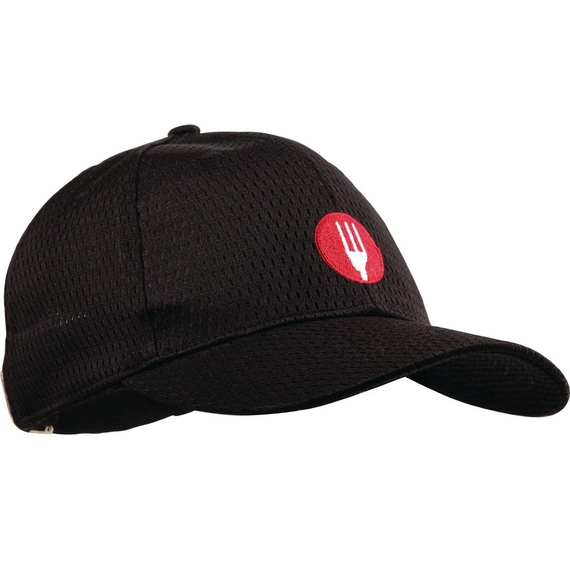 Chef Works Cool Vent Baseballmütze Schwarz 3 Chef Works Cool Vent Baseballmütze Schwarz