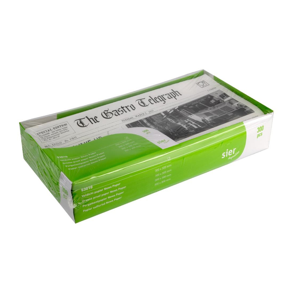 Sier Dispsoabels fettabweisendes Papier Zeitungspapier 300 x 300mm (Box 300) 2 Sier Dispsoabels fettabweisendes Papier Zeitungspapier 300 x 300mm (Box 300)