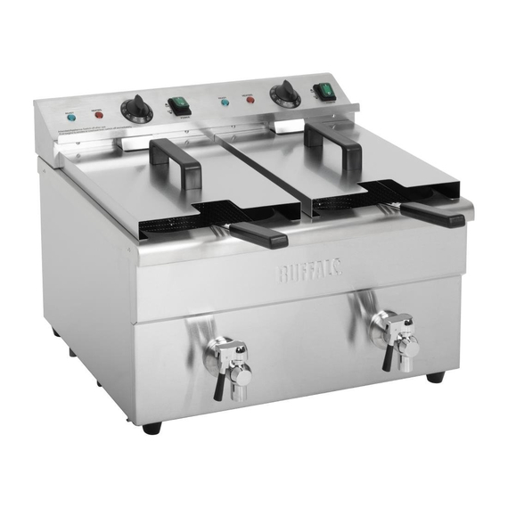 Buffalo Doppel-Induktionsfritteuse 2x 3000W 1 Buffalo Doppel-Induktionsfritteuse 2x 3000W