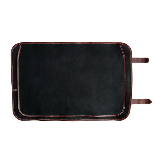 Boldric Messertasche aus schwarzem Segeltuch 6 Fächer 2 Boldric Messertasche aus schwarzem Segeltuch 6 Fächer