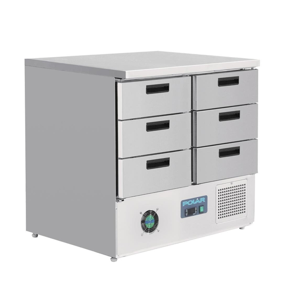 Polar Serie G Kühltisch mit 6 Schubladen 240L Polar Serie G Kühltisch mit 6 Schubladen 240L