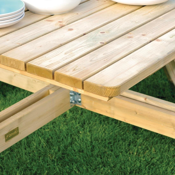 Rowlinson Quadratischer Picknicktisch aus Holz 2 Rowlinson Quadratischer Picknicktisch aus Holz