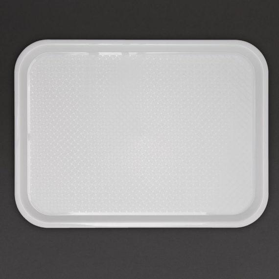 Olympia Kristallon Polypropylen Fast Food Tablett Weiß Klein 345mm 2 Olympia Kristallon Polypropylen Fast Food Tablett Weiß Klein 345mm