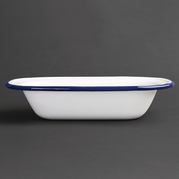 Olympia rechteckige Speiseschale weiß-blau 13,5 x 18cm (6 Stück) 1 Olympia rechteckige Speiseschale weiß-blau 13,5 x 18cm (6 Stück)