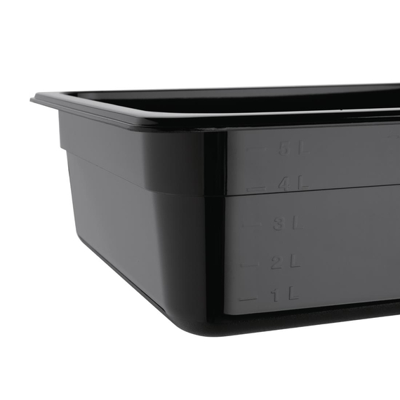 Vogue GN-Behälter GN1/2 schwarz 100mm 4 Vogue GN-Behälter GN1/2 schwarz 100mm