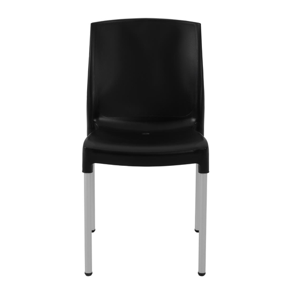 Bolero Bistrostühle mit Ablaufloch Kunststoff schwarz (4 Stück) 2 Bolero Bistrostühle mit Ablaufloch Kunststoff schwarz (4 Stück)
