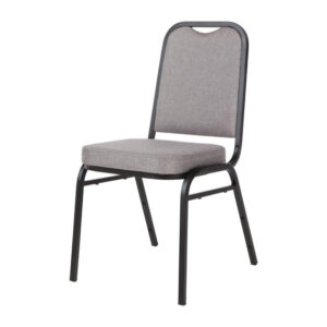 Bolero Bankettstühle mit quadratischer Lehne grau (4 Stück)