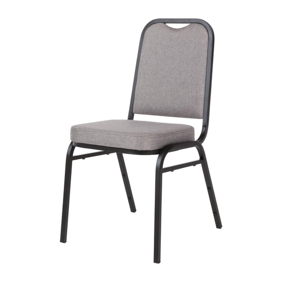 Bolero Bankettstühle mit quadratischer Lehne grau (4 Stück) Bolero Bankettstühle mit quadratischer Lehne grau (4 Stück)
