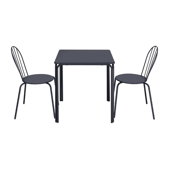 Bolero Adeline Stahl quadratischer Tisch 700mm Schieferblau 2 Bolero Adeline Stahl quadratischer Tisch 700mm Schieferblau