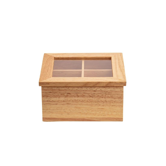 Olympia Mini Teebox aus Gummibaumholz Olympia Mini Teebox aus Gummibaumholz