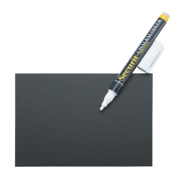 Securit Tafelschilder A6 mit Kreidemarker 4 Spitzen- und 2 Klarsichthalter (20 Stück) 1 Securit Tafelschilder A6 mit Kreidemarker 4 Spitzen- und 2 Klarsichthalter (20 Stück)