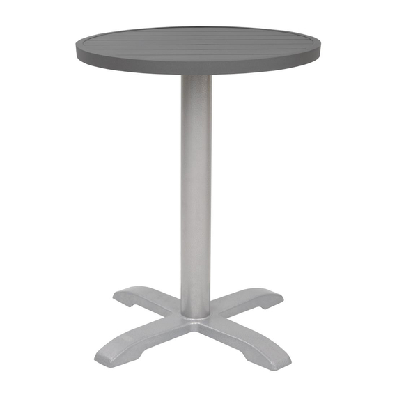 Bolero dunkelgraue runde Aluminium Tischplatte 580mm 4 Bolero dunkelgraue runde Aluminium Tischplatte 580mm