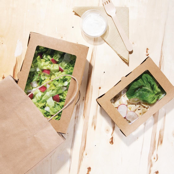Fiesta Recycelbare Salatbox mit PET-Fenster 700ml (Packung mit 200 Stück) 1 Fiesta Recycelbare Salatbox mit PET-Fenster 700ml (Packung mit 200 Stück)