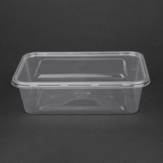 Fiesta recycelbare mikrowellengeeignete Plastikbehälter mit Deckel Mittel 650 ml (250 Stück) 5 Fiesta recycelbare mikrowellengeeignete Plastikbehälter mit Deckel Mittel 650 ml (250 Stück)