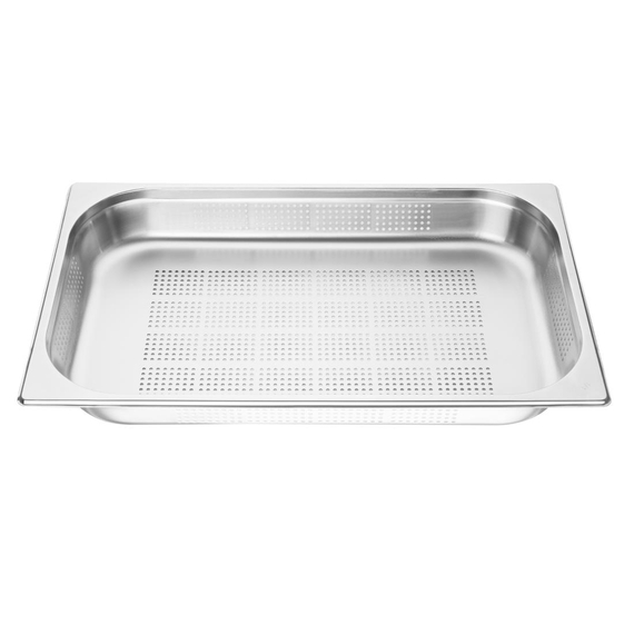Vogue GN-Behälter Edelstahl 6,5cm GN1/1 gelocht 2 Vogue GN-Behälter Edelstahl 6,5cm GN1/1 gelocht