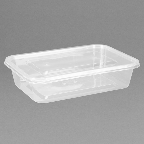 Fiesta Recyclingfähige Plastik-Mikrowellenbehälter mit Deckel Klein 500ml (250 Stück) 1 Fiesta Recyclingfähige Plastik-Mikrowellenbehälter mit Deckel Klein 500ml (250 Stück)