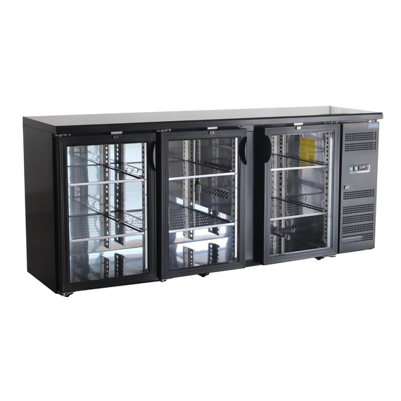 Polar U-Serie Premium Bar Kühlschrank mit 3 Türen Display 3 Polar U-Serie Premium Bar Kühlschrank mit 3 Türen Display