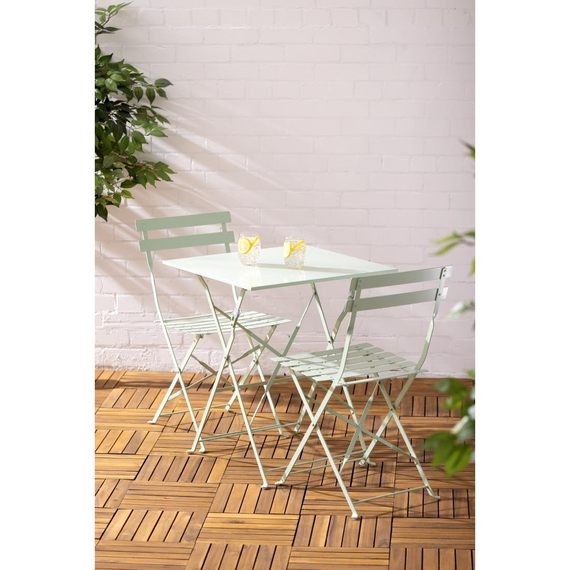 Bolero Square Pavement Style Klapptisch aus Stahl hellgrün 600 mm 6 Bolero Square Pavement Style Klapptisch aus Stahl hellgrün 600 mm