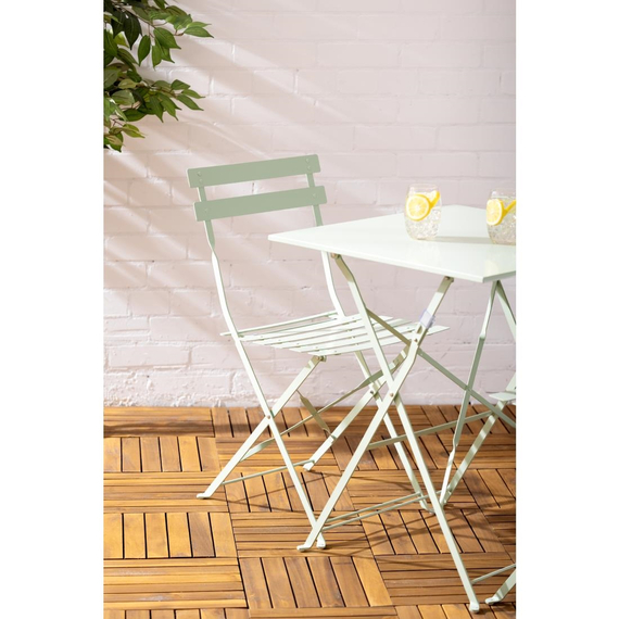 Bolero Square Pavement Style Klapptisch aus Stahl hellgrün 600 mm 7 Bolero Square Pavement Style Klapptisch aus Stahl hellgrün 600 mm
