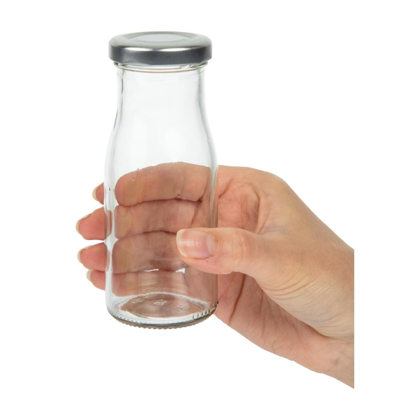Silberne Kappe für Mini-Milchflasche GL160 (18 Stück) 4 Silberne Kappe für Mini-Milchflasche GL160 (18 Stück)