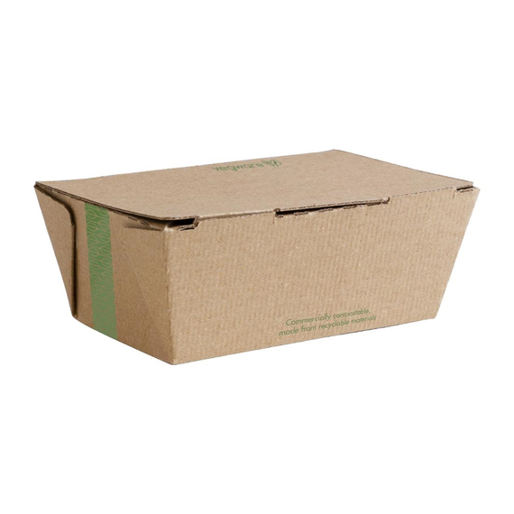 Vegware kompostierbare geriffelte Box zum Mitnehmen(300 Stück) 1 Vegware kompostierbare geriffelte Box zum Mitnehmen(300 Stück)