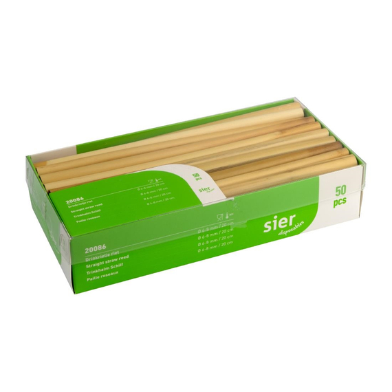 Sier Einweg Gerade Strohhalmrohr ø 6-8 mm / 20 cm (50 Stück) 2 Sier Einweg Gerade Strohhalmrohr ø 6-8 mm / 20 cm (50 Stück)