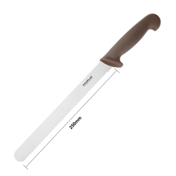Hygiplas Universalmesser Gezahnt Braun 24,8cm 4 Hygiplas Universalmesser Gezahnt Braun 24,8cm