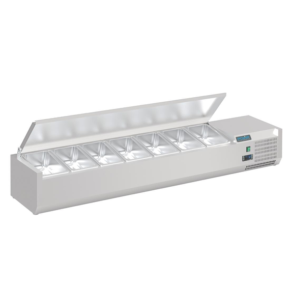 Polar G-Serie Thekenkühlschrank mit Deckel 7x 1/4GN 1 Polar G-Serie Thekenkühlschrank mit Deckel 7x 1/4GN