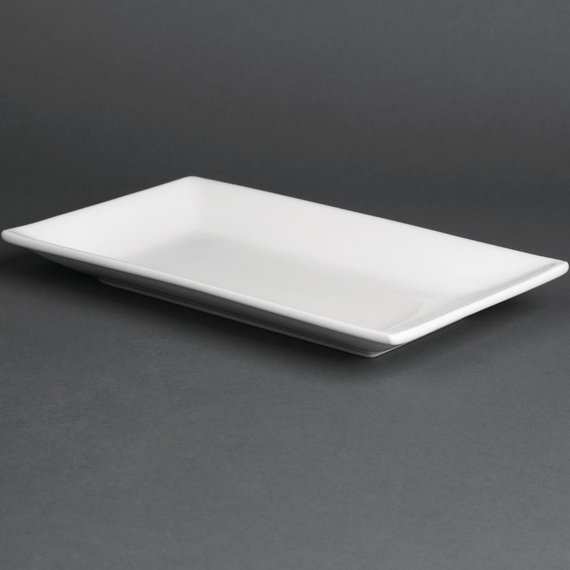 Olympia Whiteware rechteckige Servierteller 25 x 15cm (4 Stück) 4 Olympia Whiteware rechteckige Servierteller 25 x 15cm (4 Stück)