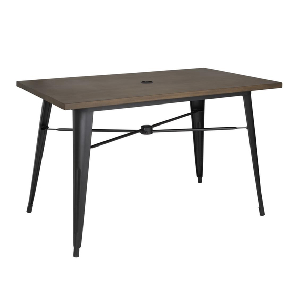Bolero Kompletter Outdoor Tisch 120x76x76cm Dunkles Holz Bolero Kompletter Outdoor Tisch 120x76x76cm Dunkles Holz